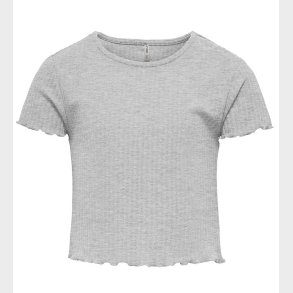 Kids Only T-shirt - Noos - Rib - KogNella - Light Grey Melange
