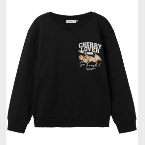 Name Sweatshirt - NkfBukak - Sort m. Print