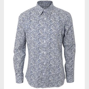 Hound Skjorte - Hvid/Bl� m. Blomster