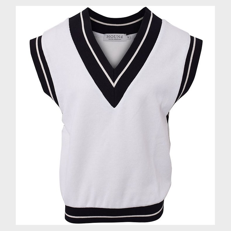 Hound Vest - Strik - Hvid m. Navy