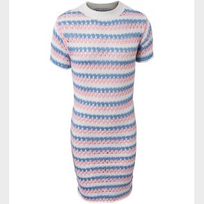 Hound Kjole - Strik - Rosa/Hvid/Bl�stribet m. Hulm�nster