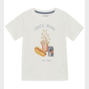 Minymo T-shirt - Marshmallow White m. Print