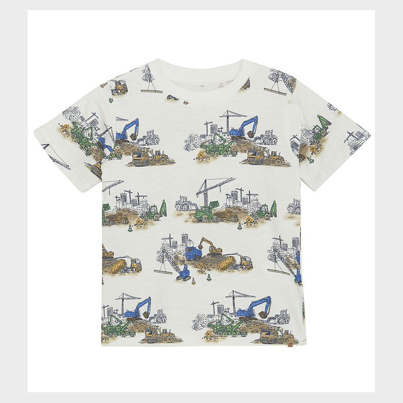 Minymo T-shirt - Marshmallow White m. Print