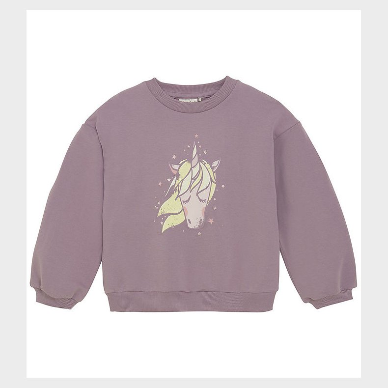 Minymo Sweatshirt - Elderberry m. Print