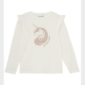 Minymo Bluse - Marshmallow White m. Print