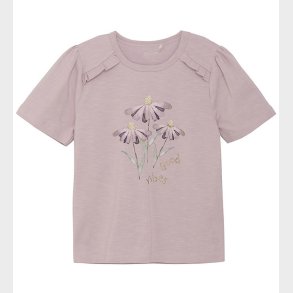 Minymo T-shirt - Burnished Lilac m. Blomster