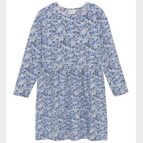 Minymo Kjole - True Blue m. Blomsterprint