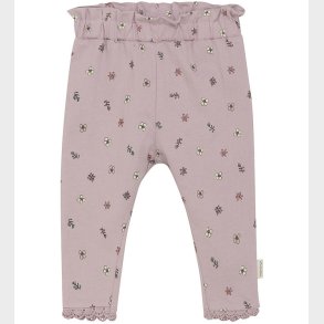 Minymo Bukser - Burnished Lilac m. Blomsterprint