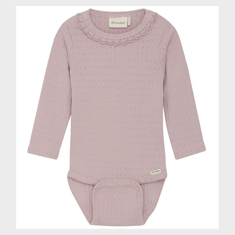 Minymo Body l/� - Rib - Pointell - Burnished Lilac m. Hulm�nster