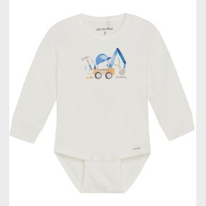 Minymo Body l/� - Marshmallow White m. Print