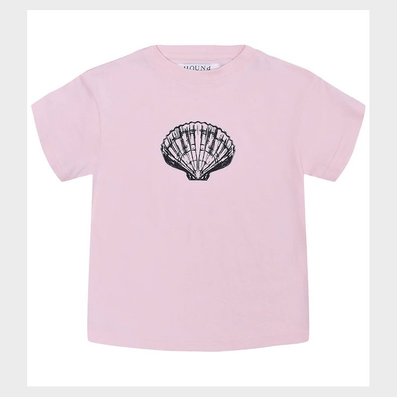 Hound T-shirt - Cropped - Soft Pink m. Muslingeskal