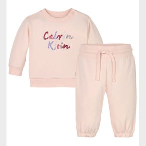 Calvin Klein Sweatst - Colour Logo - Silver Peony Pink