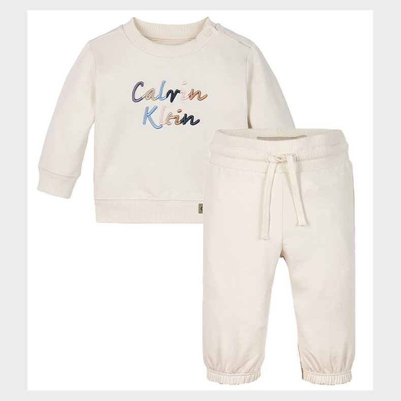 Calvin Klein Sweatst - Colour Logo - Tofu White