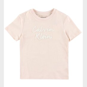 Calvin Klein T-shirt - Colour Logo - Silver Peony Pink