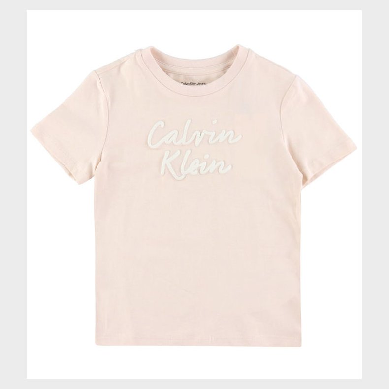 Calvin Klein T-shirt - Colour Logo - Silver Peony Pink
