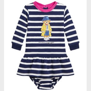 Polo Ralph Lauren Sweatkjole m. Bloomers - Navy/Hvidstribet m. B