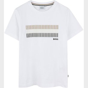 BOSS T-shirt - Hvid m. Striber