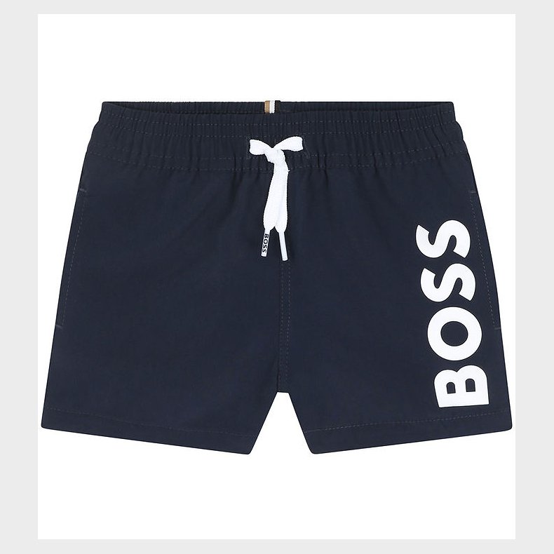 BOSS Badeshorts - Navy m. Hvid