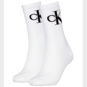 Calvin Klein Strmper - 2-pak - Hvid M/ Logo