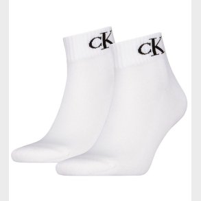 Calvin Klein Strmper - 2-pak - Hvid M/ Logo