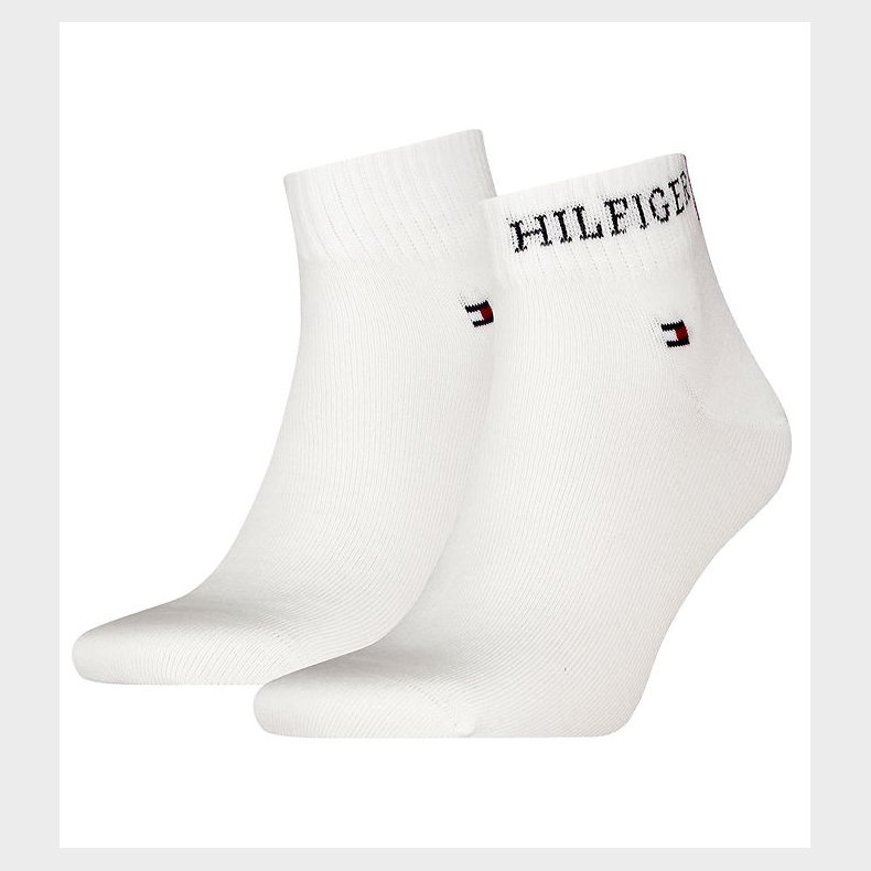 Tommy Hilfiger Strmper - 2-pak - Quarter - Hvid