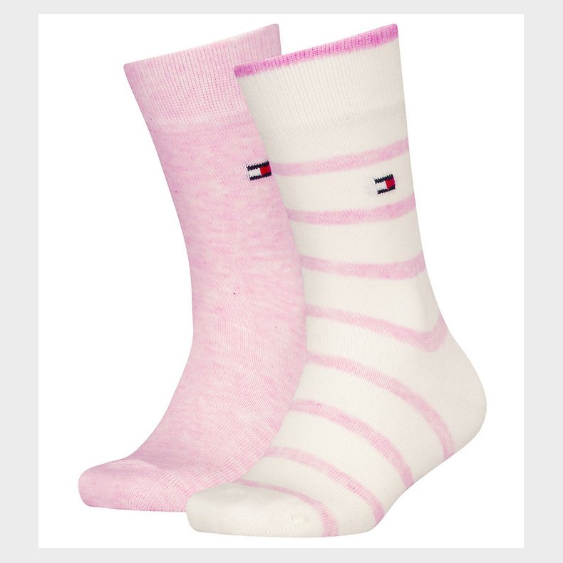Tommy Hilfiger Str�mper - 2-pak - Breton - Pink