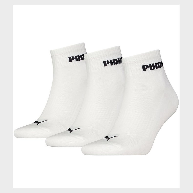 Puma Ankelstrmper - 3-pak - Quarter - Hvid