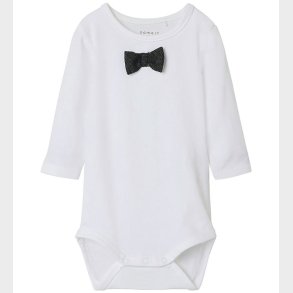 Name It Body l/ - NbmRoxo - Bright White/Bowtie Herringbone