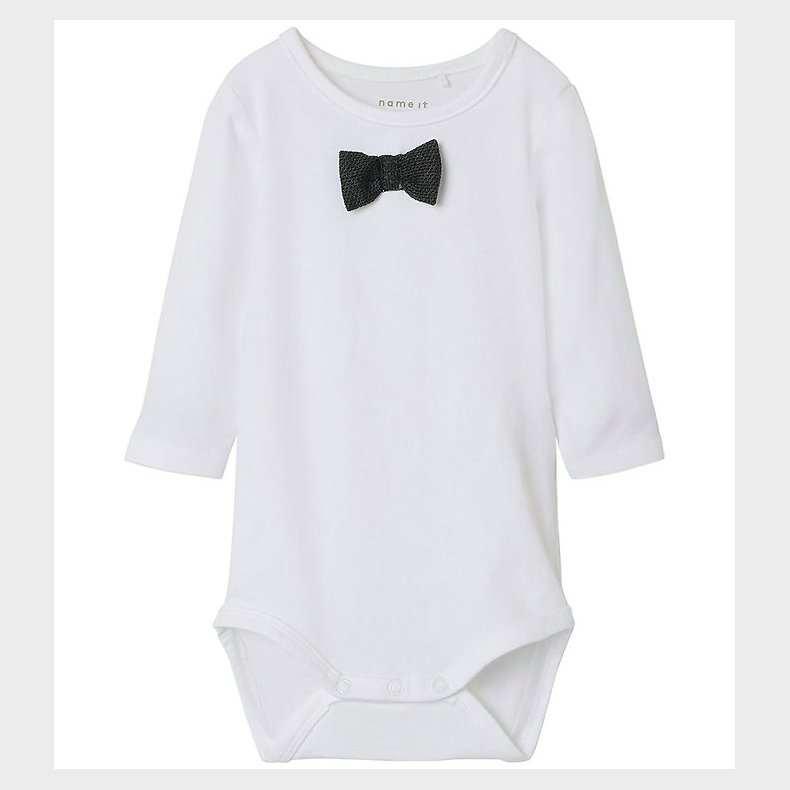 Name It Body l/ - NbmRoxo - Bright White/Bowtie Herringbone