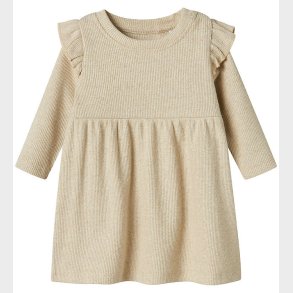 Name It Kjole - NbfSiclo - Gilded Beige m. Glimmer