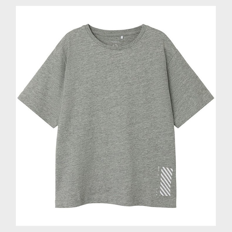 Name It T-Shirt - NkmOvan - Grey Melange m. Print