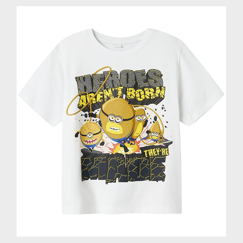 Name It T-shirt - Minnions - NkmOby - Bright White m. Print