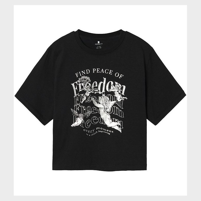 Name It T-shirt - NkfRusa - Sort m. Print