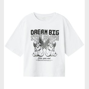 Name It T-shirt - NkfRusa - Bright White m. Print