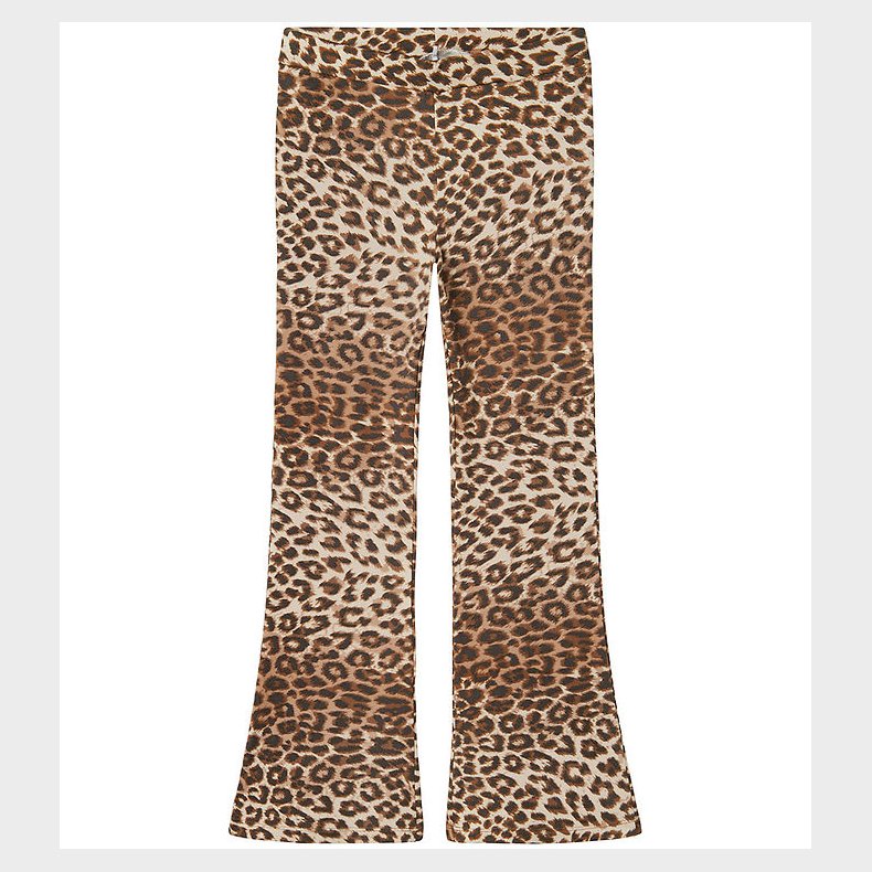 Name It Bukser - BootCut - Turtledove m. Leopardprint