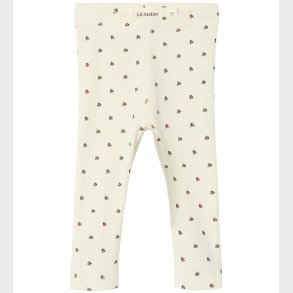 Lil Atelier Leggings - Ladybug - Slim Rib - NbnLago - Turtledove