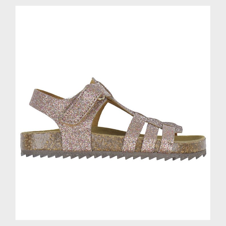 Pom Pom Sandaler - Velcro Braid - Multi Glitter