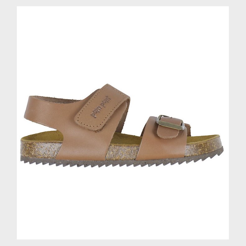Pom Pom Sandaler - Velcro - Camel