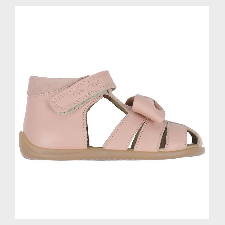 Pom Pom Sandaler - Bow Velcro - Old Rose