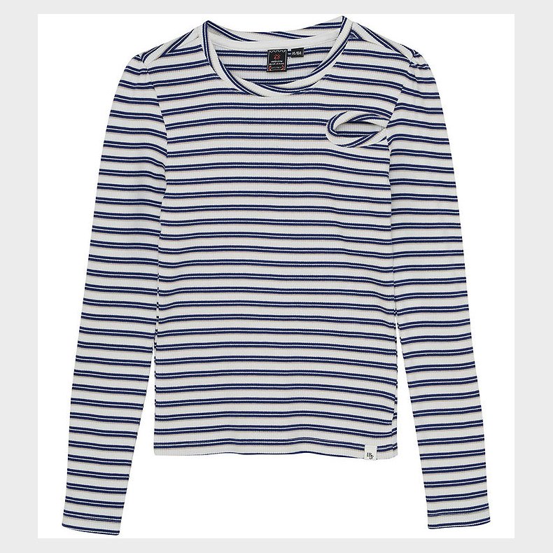 Indian Blue Jeans Bluse - Rib - Blueprint m. Striber