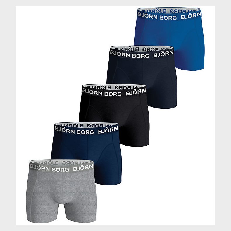 Bjrn Borg Boxershorts - 5-pak - Bl/Sort/Gr
