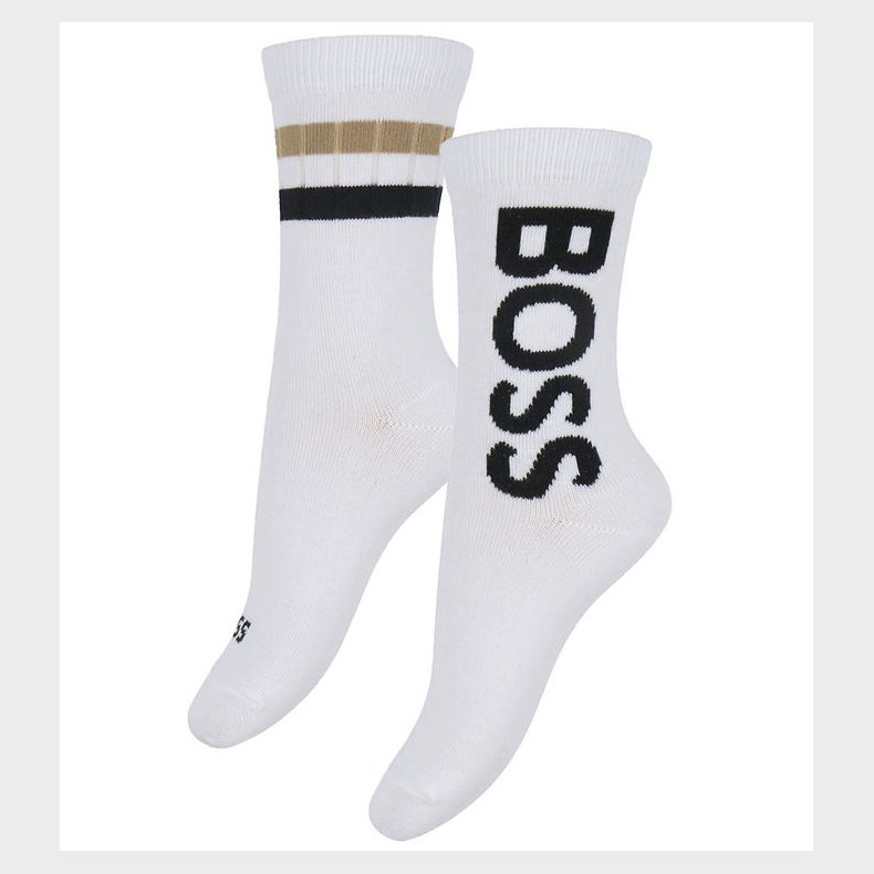 BOSS Strmper - 2-pak - Hvid m. Sort