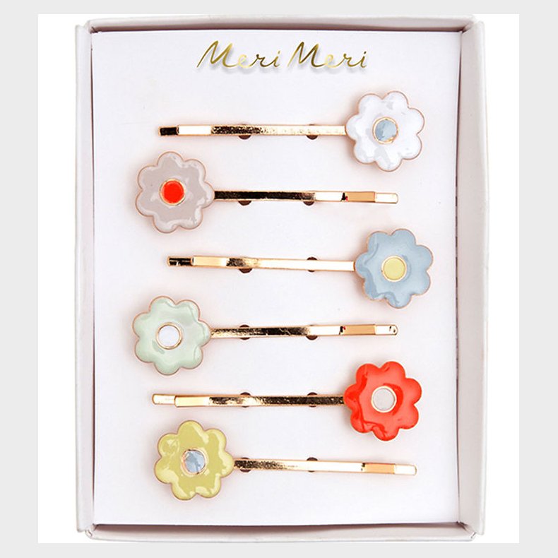 Meri Meri Hrnle - 6-pak - Emalje - Daisy - 5,5 cm - Blomster
