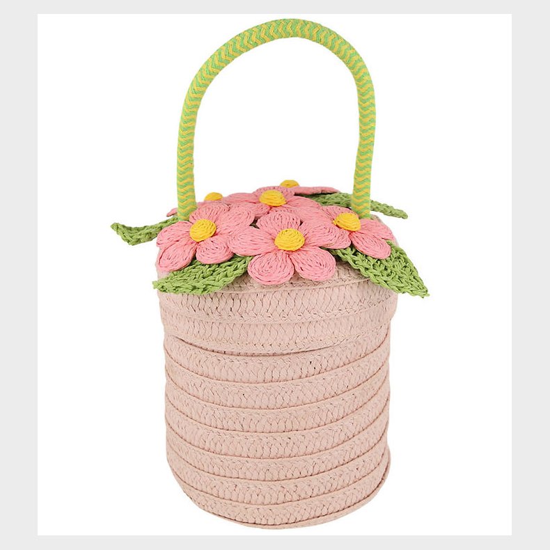 Meri Meri Strtaske - Blomster - Kurv - 13x18 cm - Rosa