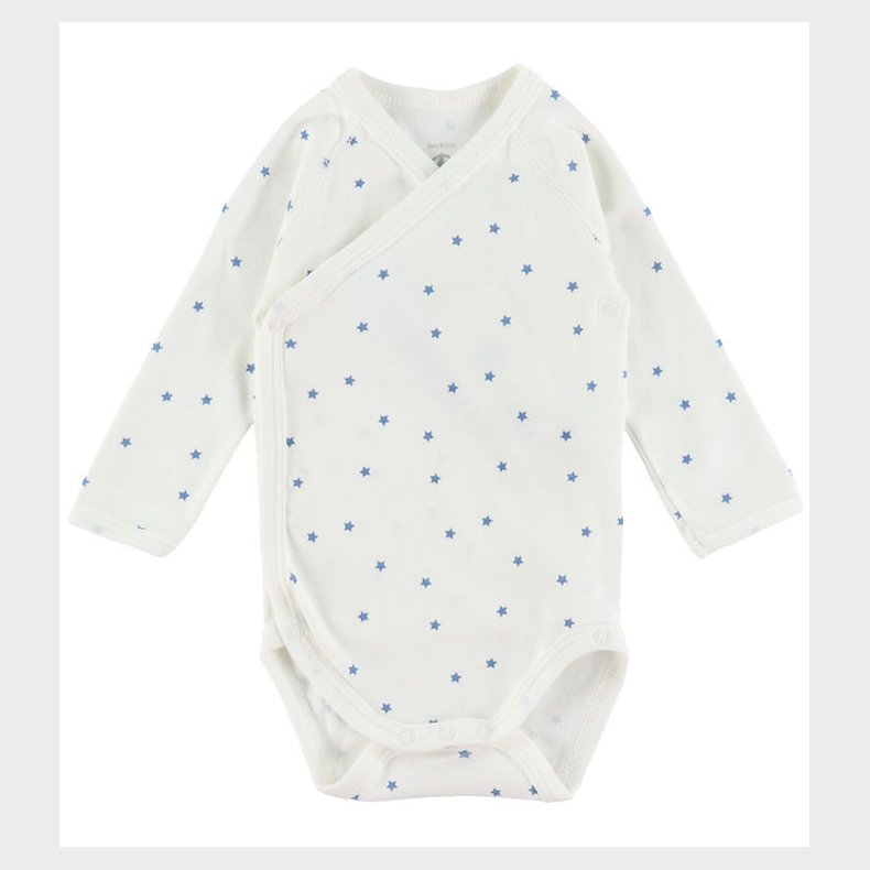 Petit Bateao Body l/ - Marshmallow/Alaska m. Stjerner