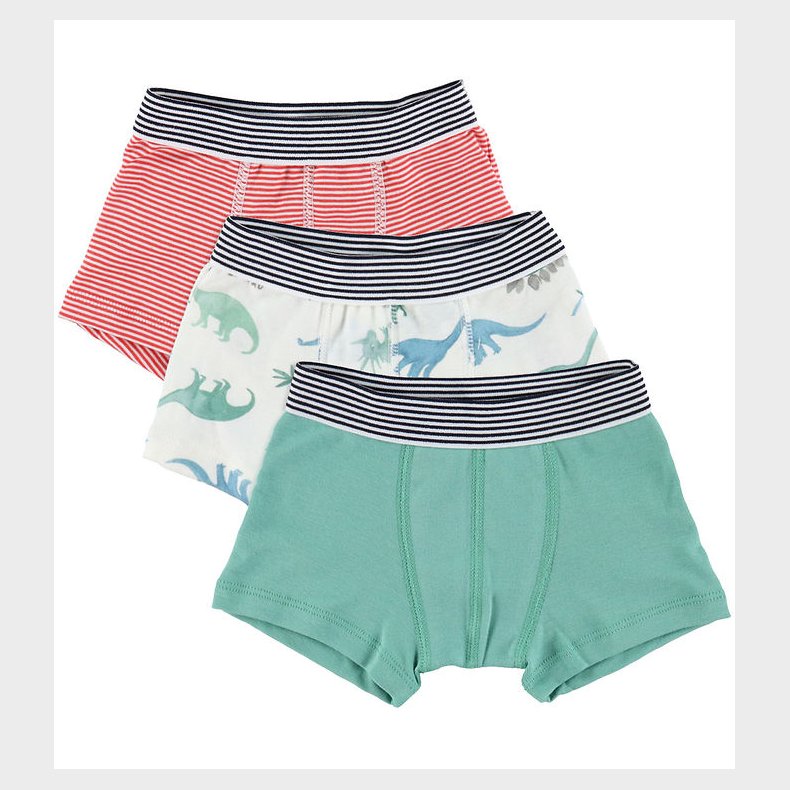 Petit Bateau Boxershorts - 3-pak - Grn/Rd