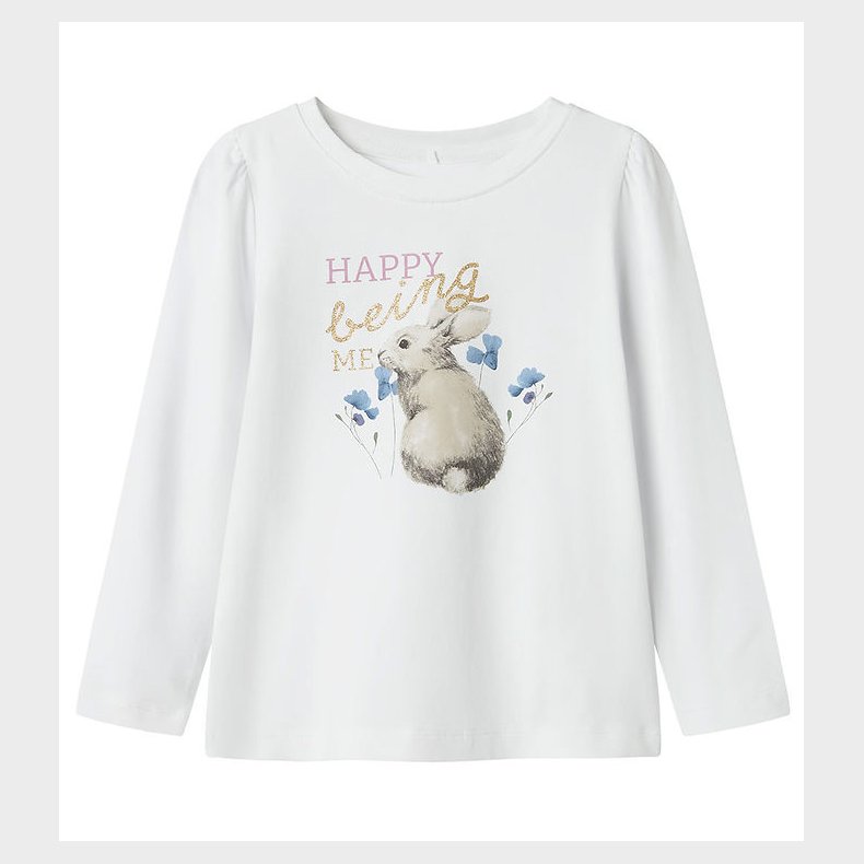 Name It Bluse - NmfScarlett - Bright White m. Print