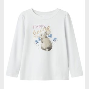 Name It Bluse - NmfScarlett - Bright White m. Print