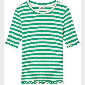 Mads Nrgaard T-shirt - Rib - Tuviana - Vanilla Ice/Verdant Gree