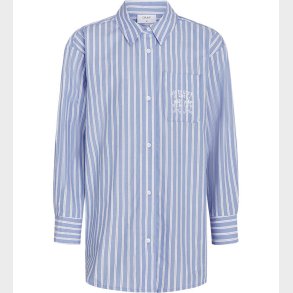 Grunt Skjorte - GrFully - Bl m. Striber